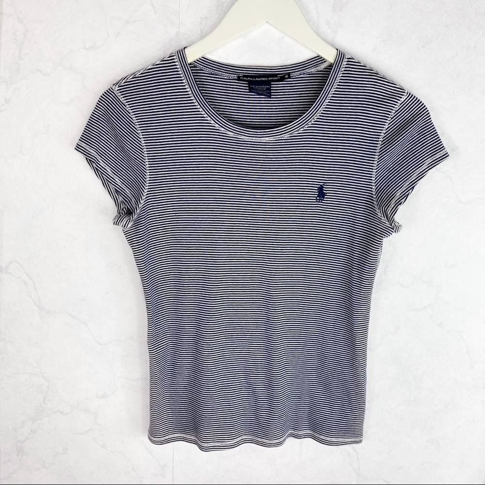 [Ralph Lauren] Perfect Stripe Logo Tee